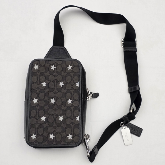 Coach Black and Gray Star Pattern Belt Bag - Picture 1 of 8